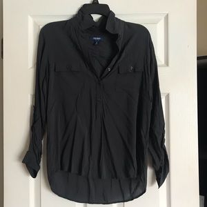 Old Navy Button Ip Blouse with Breast Pockets